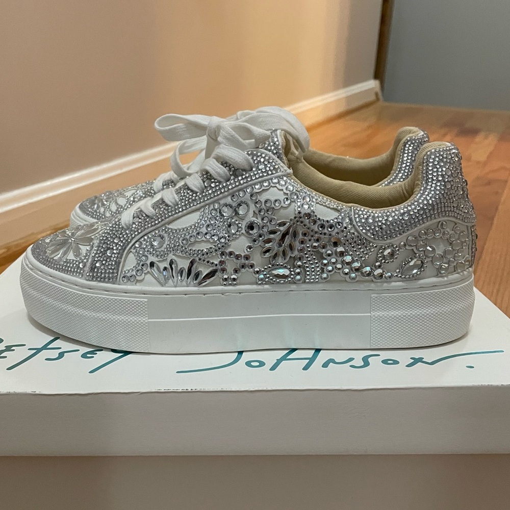 Brand New Betsy Johnson rhinestone sparkly tennis shoe